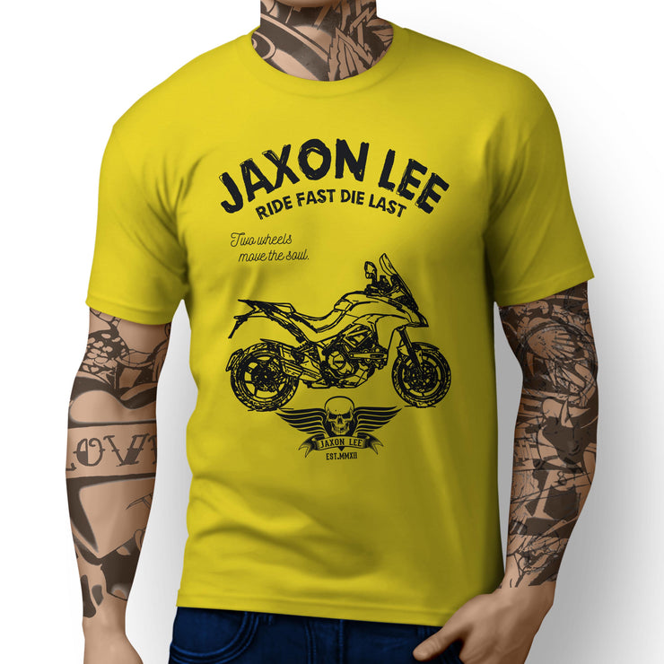 JL Ride Illustration For A Ducati Multistrada 1200 Motorbike Fan T-shirt