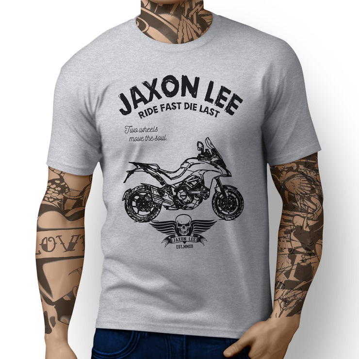 JL Ride Illustration For A Ducati Multistrada 1200 Motorbike Fan T-shirt