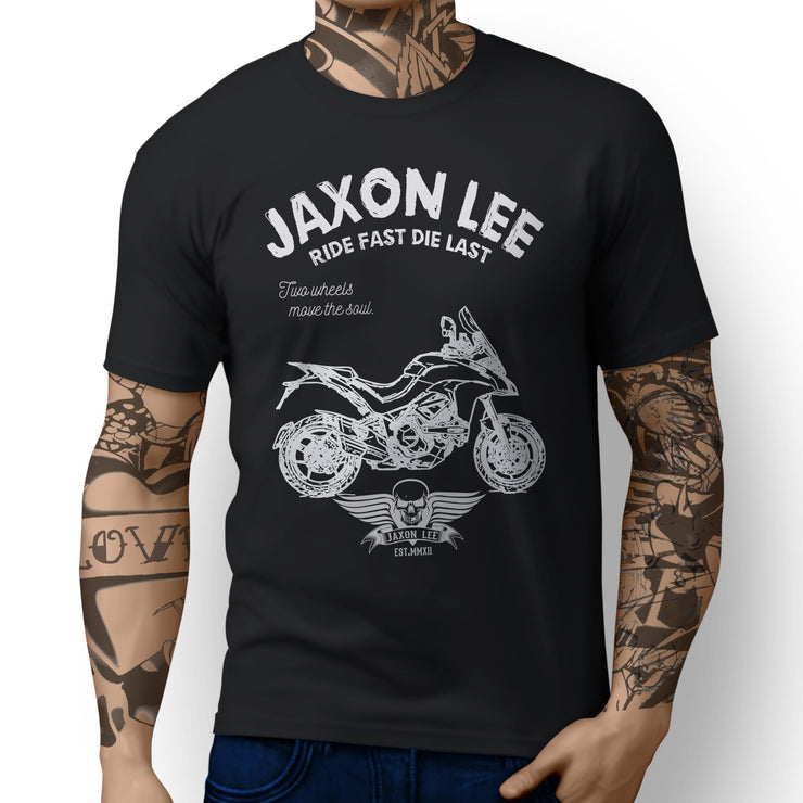 JL Ride Illustration For A Ducati Multistrada 1200 Motorbike Fan T-shirt