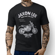 JL Ride Illustration For A Ducati Scrambler Desert Sled Motorbike Fan T-shirt