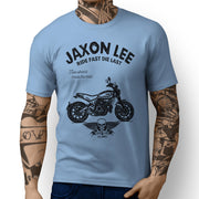 JL Ride Illustration For A Ducati Scrambler Icon Motorbike Fan T-shirt
