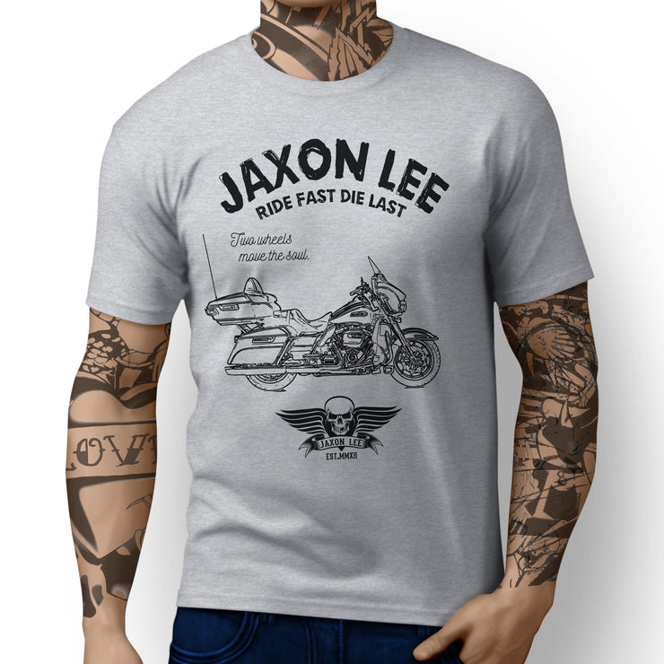 JL Ride Art Tee aimed at fans of Harley Davidson Electra Glide Ultra Classic Motorbike
