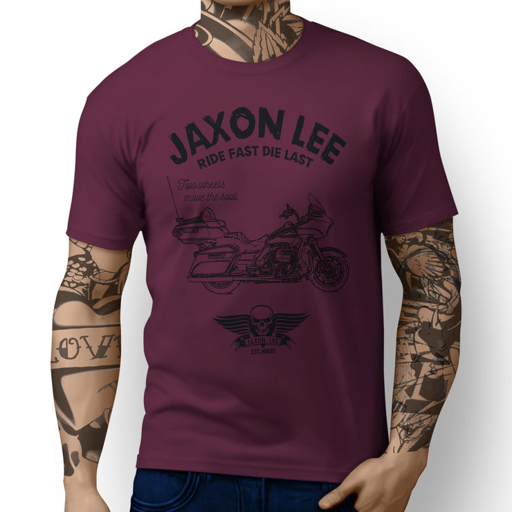 JL Ride Art Tee aimed at fans of Harley Davidson Road Glide Ultra Motorbike