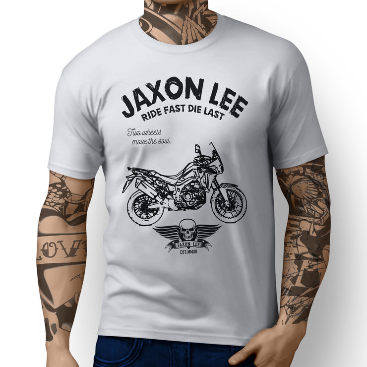 JL Ride Illustration For A Honda Africa Twin 2016 Motorbike Fan T-shirt