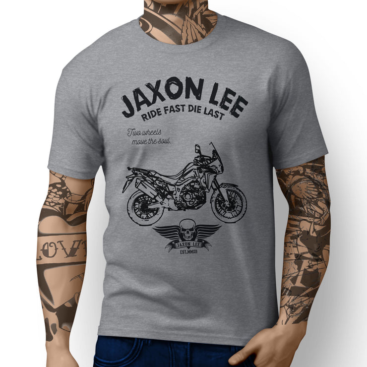 JL Ride Illustration For A Honda Africa Twin 2016 Motorbike Fan T-shirt