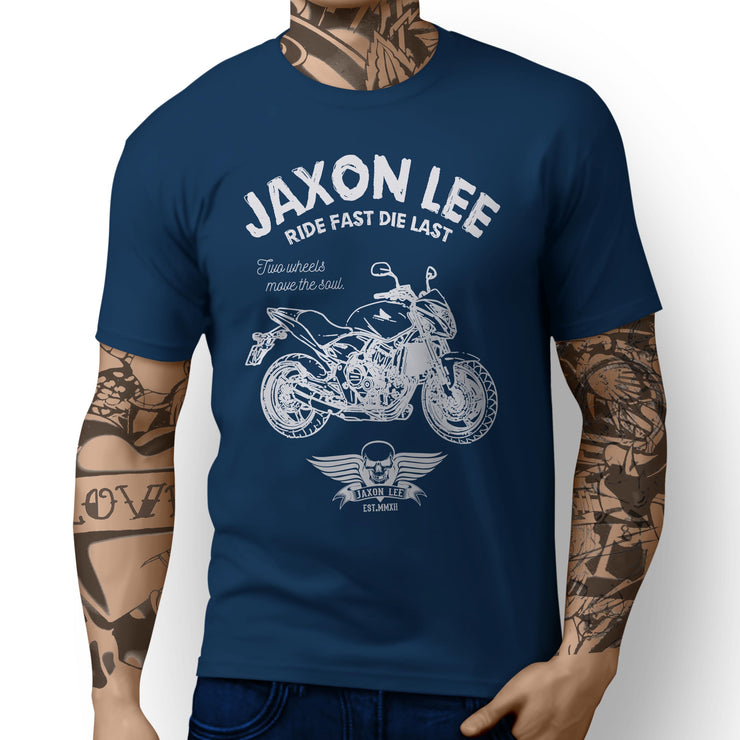 JL Ride Illustration For A Honda CB600F Motorbike Fan T-shirt