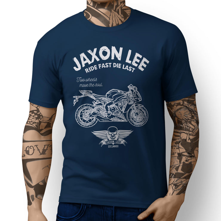 JL Ride Illustration For A Honda CBR1000RR 2015 Motorbike Fan T-shirt