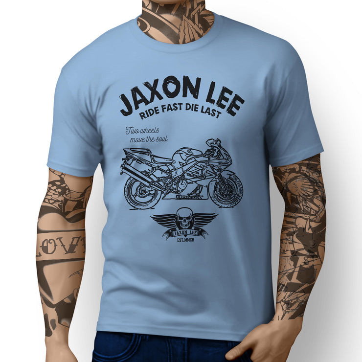JL Ride Illustration For A Honda CBR929RR 2000 Motorbike Fan T-shirt