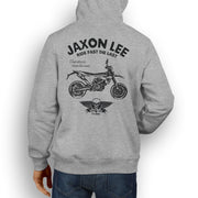 JL Ride Illustration For A Husqvarna 701 Supermoto Motorbike Fan Hoodie