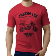 JL Ride Illustration For A Husqvarna 701 Supermoto Motorbike Fan T-shirt