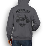 JL Ride Illustration For A Husqvarna 701 Supermoto Motorbike Fan Hoodie