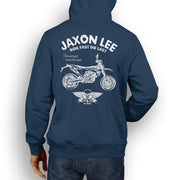 JL Ride Illustration For A Husqvarna 701 Supermoto Motorbike Fan Hoodie