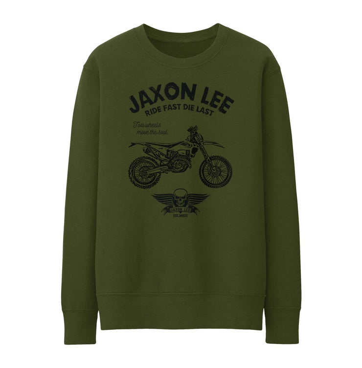 JL Ride Illustration For A Husqvarna FE 450 Motorbike Fan Jumper