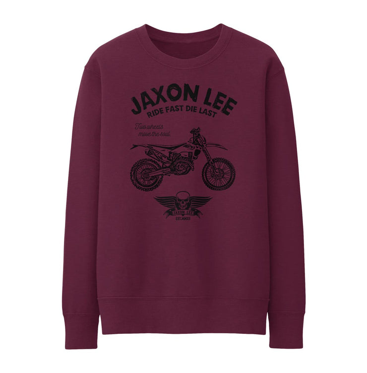 JL Ride Illustration For A Husqvarna FE 450 Motorbike Fan Jumper