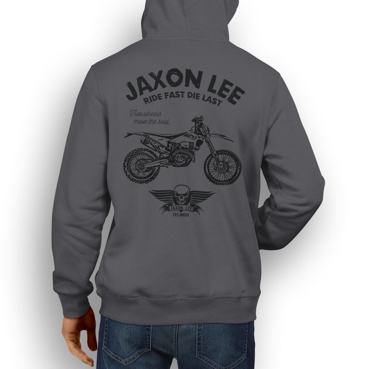 JL Ride Illustration For A Husqvarna FE 450 Motorbike Fan Hoodie