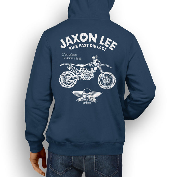 JL Ride Illustration For A Husqvarna FE 450 Motorbike Fan Hoodie
