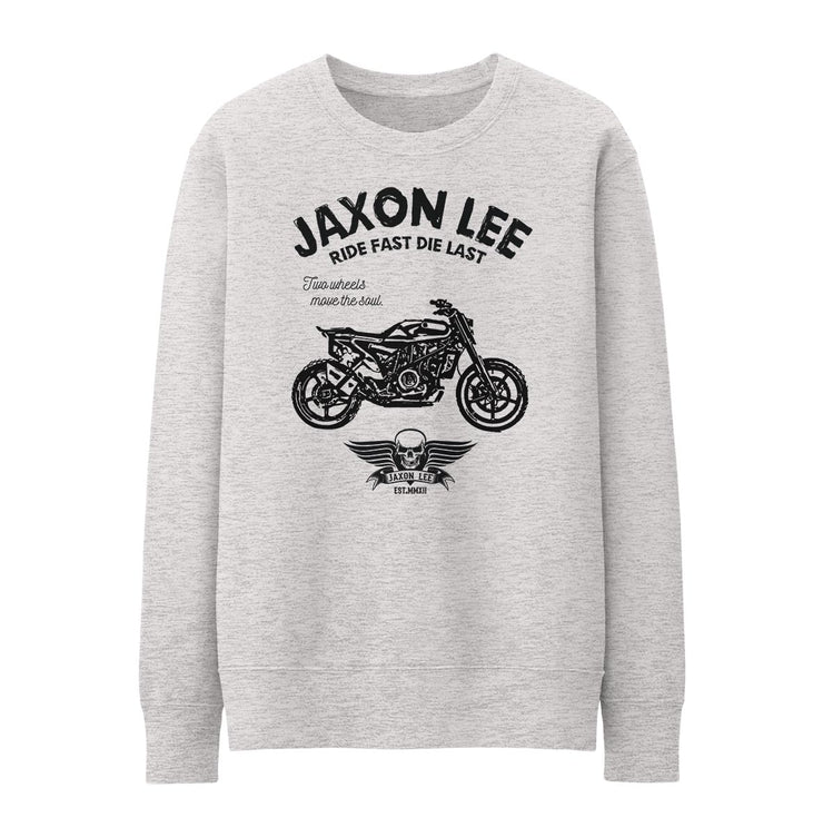 JL Ride Illustration For A Husqvarna Svartpilen 701 Motorbike Fan Jumper