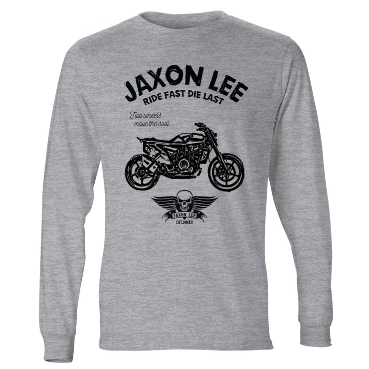 JL Ride Illustration For A Husqvarna Svartpilen 701 Motorbike Fan LS-Tshirt