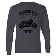 JL Ride Illustration For A Husqvarna Svartpilen 701 Motorbike Fan LS-Tshirt