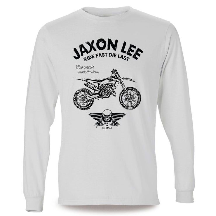 JL Ride Illustration For A Husqvarna TC 125 Motorbike Fan LS-Tshirt