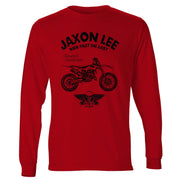 JL Ride Illustration For A Husqvarna TC 125 Motorbike Fan LS-Tshirt