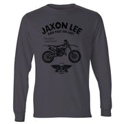 JL Ride Illustration For A Husqvarna TC 125 Motorbike Fan LS-Tshirt