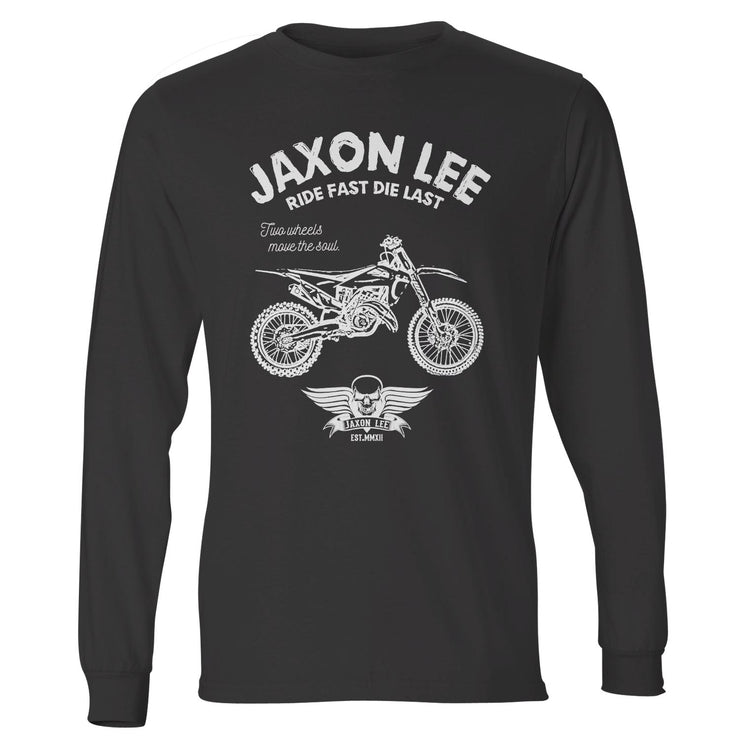 JL Ride Illustration For A Husqvarna TC 125 Motorbike Fan LS-Tshirt