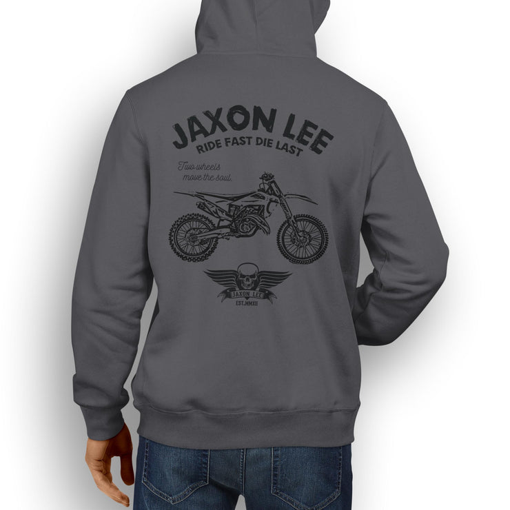 JL Ride Illustration For A Husqvarna TC 125 Motorbike Fan Hoodie