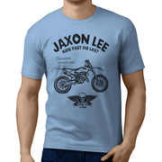 JL Ride Illustration For A Husqvarna TC 125 Motorbike Fan T-shirt