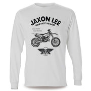 JL Ride Illustration For A Husqvarna TX 300i Motorbike Fan LS-Tshirt