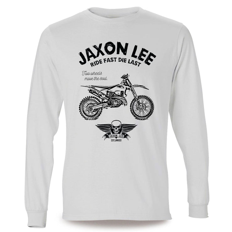 JL Ride Illustration For A Husqvarna TX 300i Motorbike Fan LS-Tshirt