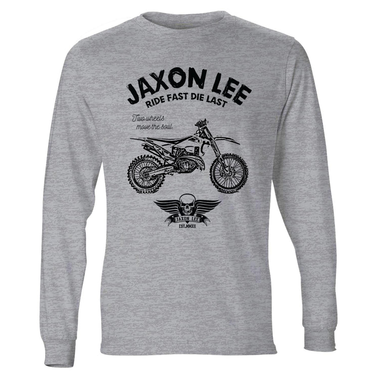 JL Ride Illustration For A Husqvarna TX 300i Motorbike Fan LS-Tshirt