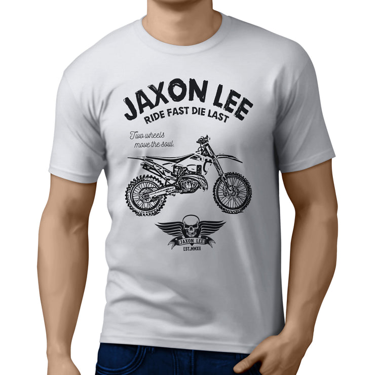 JL Ride Illustration For A Husqvarna TX 300i Motorbike Fan T-shirt