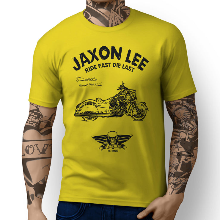 JL Ride Illustration For A Indian Chief Classic Motorbike Fan T-shirt