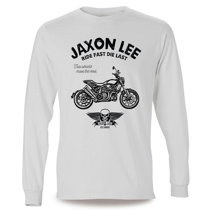 JL Ride Illustration For A Indian FTR 1200 Motorbike Fan LS-Tshirt