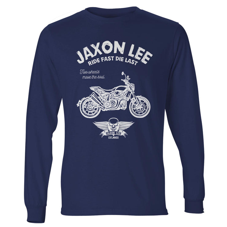 JL Ride Illustration For A Indian FTR 1200 Motorbike Fan LS-Tshirt