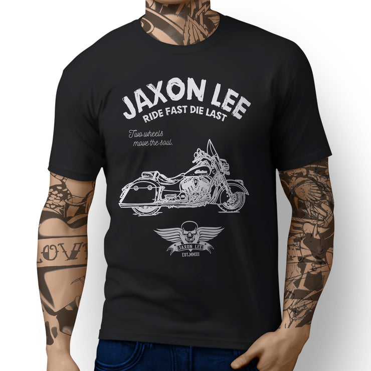 JL Ride Indian Springfield inspired Motorbike Art T-shirts - Jaxon lee