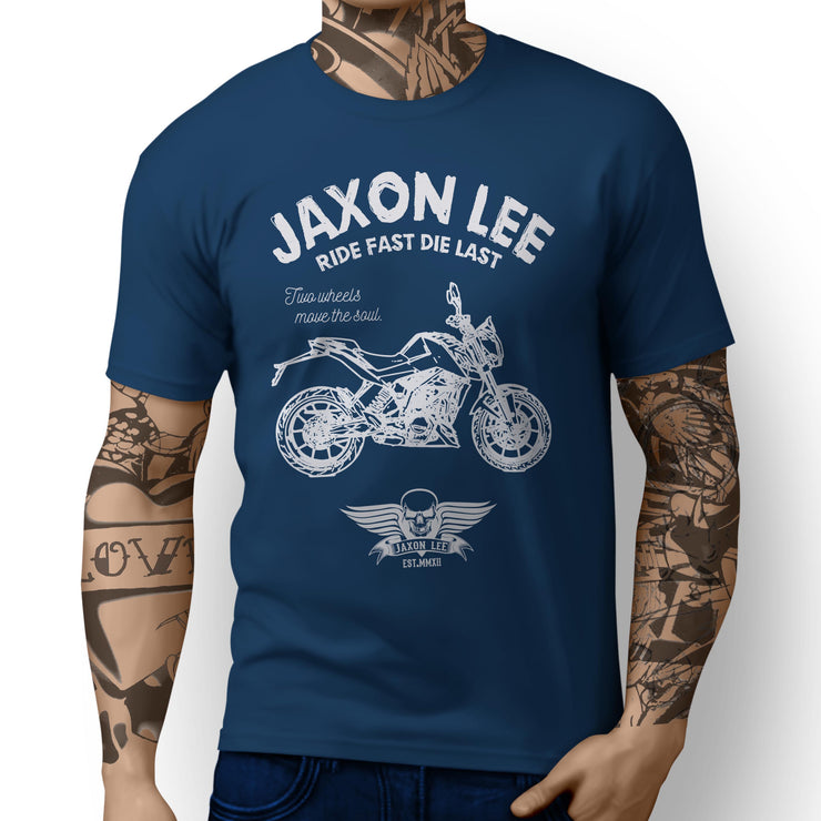 JL Ride illustration for a KTM 125 Duke Motorbike fan T-shirt