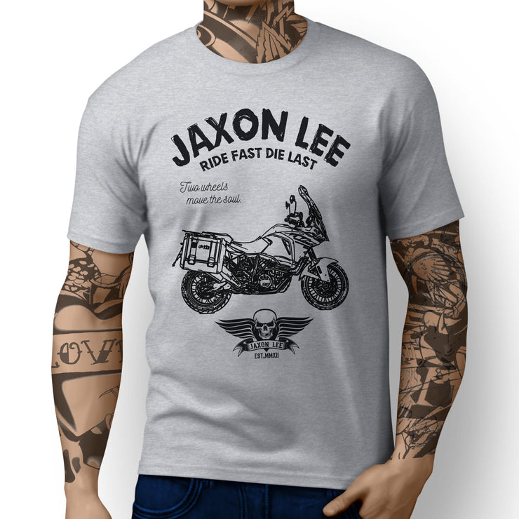 JL Ride illustration for a KTM 1290 Super Adventure T Motorbike fan T-shirt