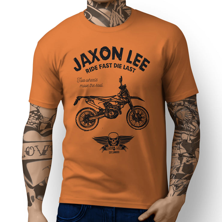 JL Ride illustration for a KTM 250 EXC F Motorbike fan T-shirt