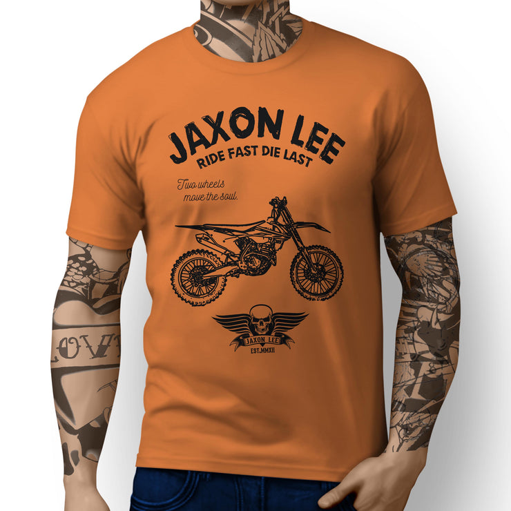 JL Ride illustration for a KTM 250 XC F Motorbike fan T-shirt