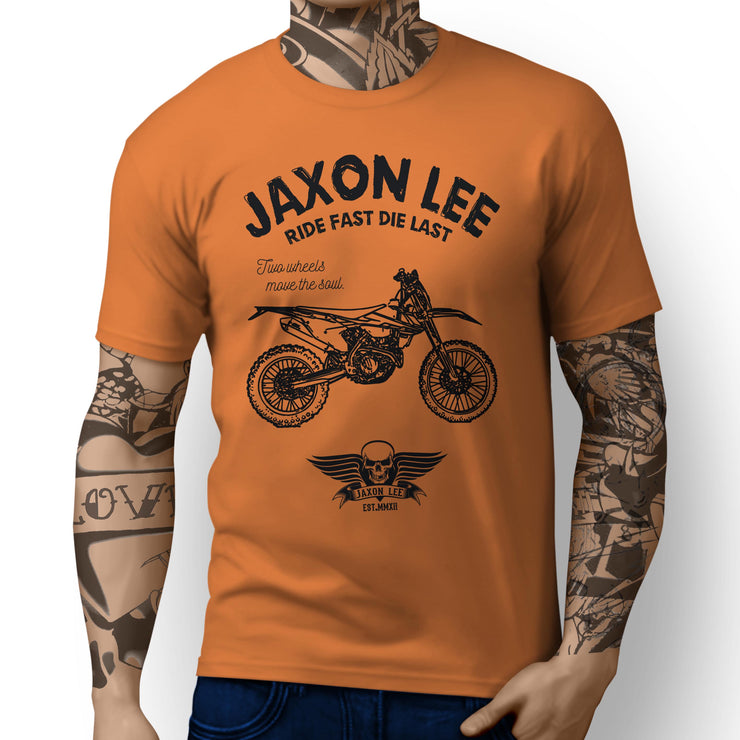 JL Ride illustration for a KTM 500 EXC F Motorbike fan T-shirt