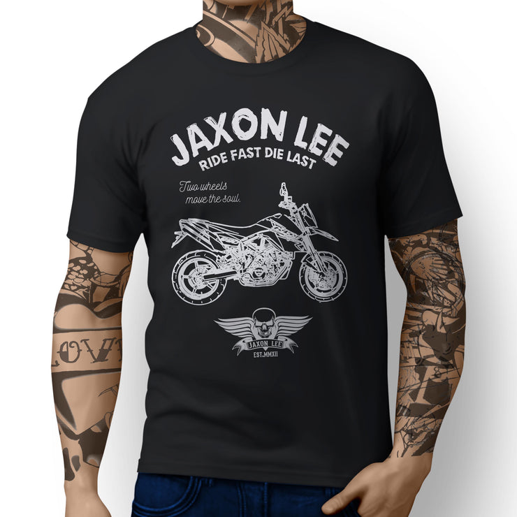 JL Ride illustration for a KTM 990 SMR Motorbike fan T-shirt
