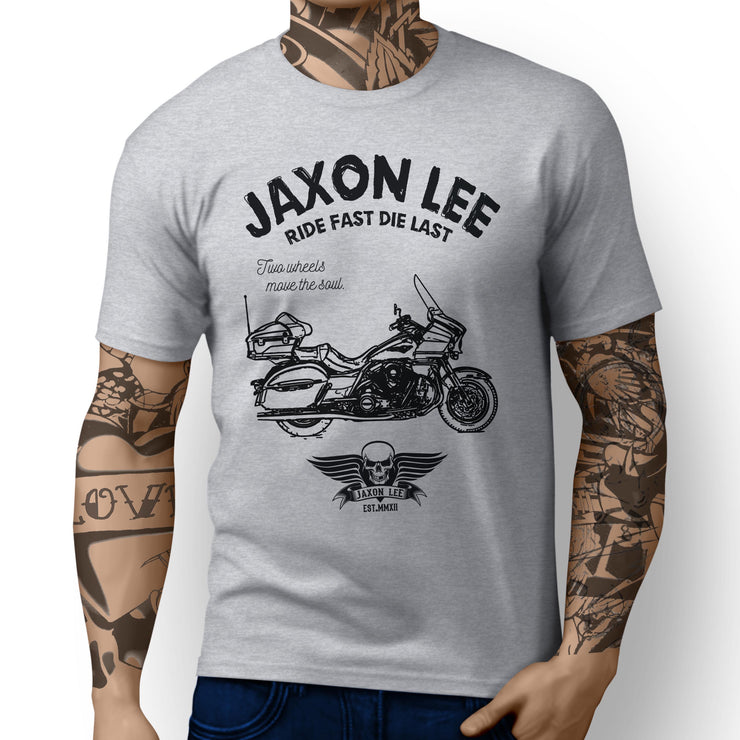 JL Ride Illustration For A Kawasaki Vulcan 1700 Voyager Motorbike Fan T-shirt