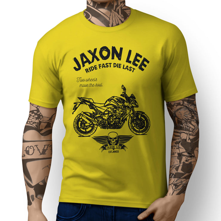 JL Ride Illustration For A Kawasaki Z750 Motorbike Fan T-shirt