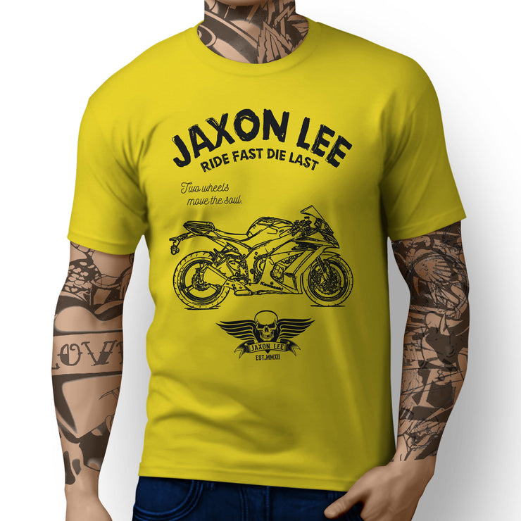 JL Ride Illustration For A Kawasaki ZX10R 2013 Motorbike Fan T-shirt