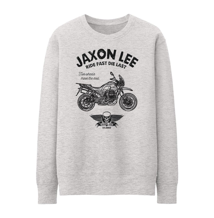 JL Ride Illustration For A Moto Guzzi V85 TT Motorbike Fan Jumper