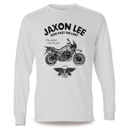 JL Ride Illustration For A Moto Guzzi V85 TT Motorbike Fan LS-Tshirt