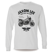 JL Ride Illustration For A Moto Guzzi V85 TT Motorbike Fan LS-Tshirt