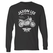 JL Ride Illustration For A Moto Guzzi V85 TT Motorbike Fan LS-Tshirt